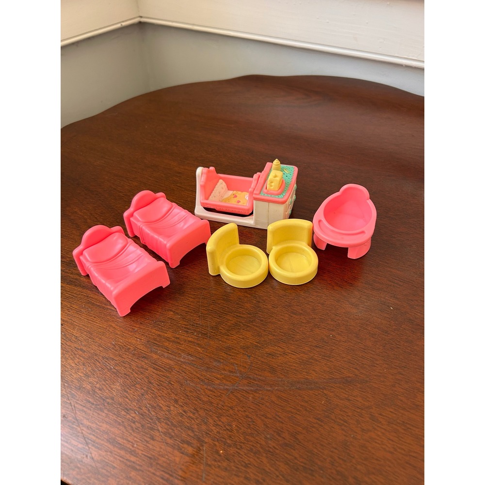 Vintage Fisher Price Little People Nursery Furniture Lot 1989-90 Changing Table